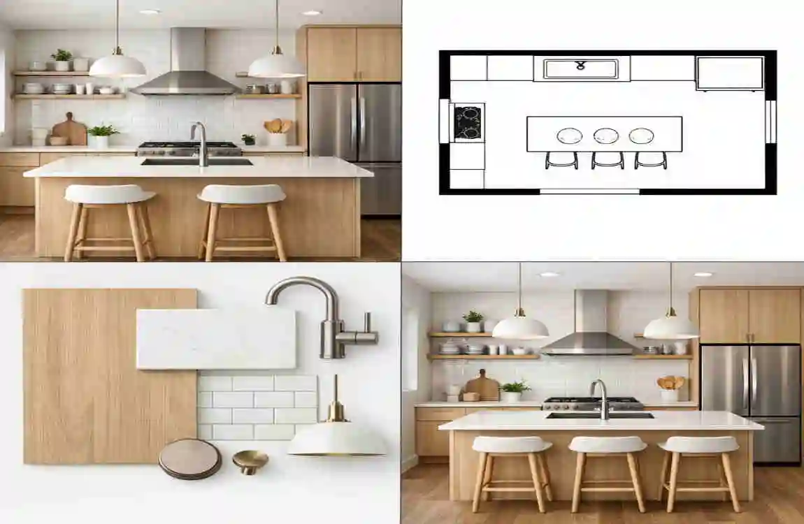 Simple One-Wall Kitchen Designs