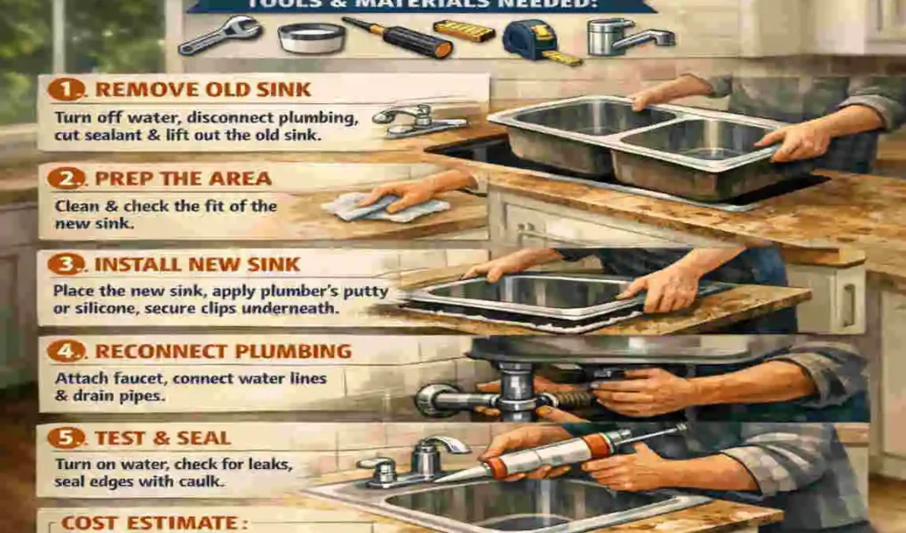 how to remove old sink and install new sink cost in florida