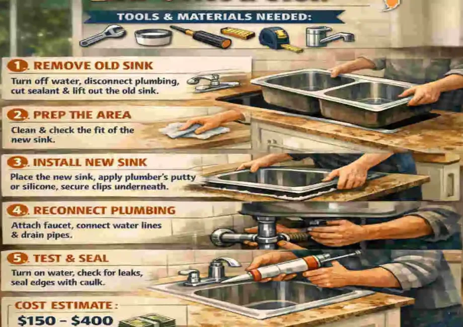 how to remove old sink and install new sink cost in florida