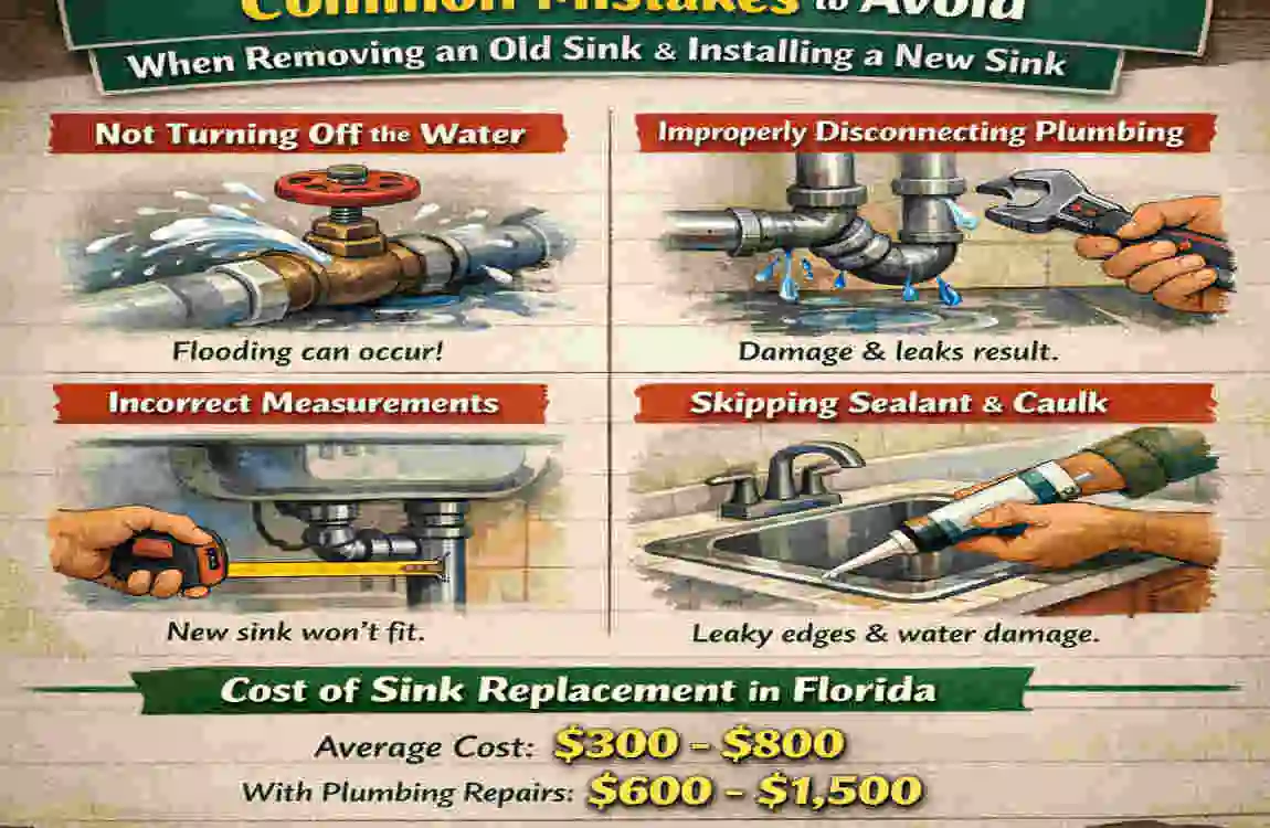 how to remove old sink and install new sink cost in florida