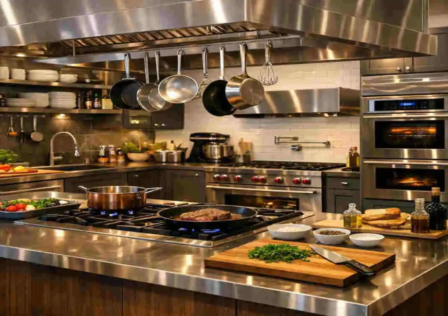 restaurant style kitchen design at home