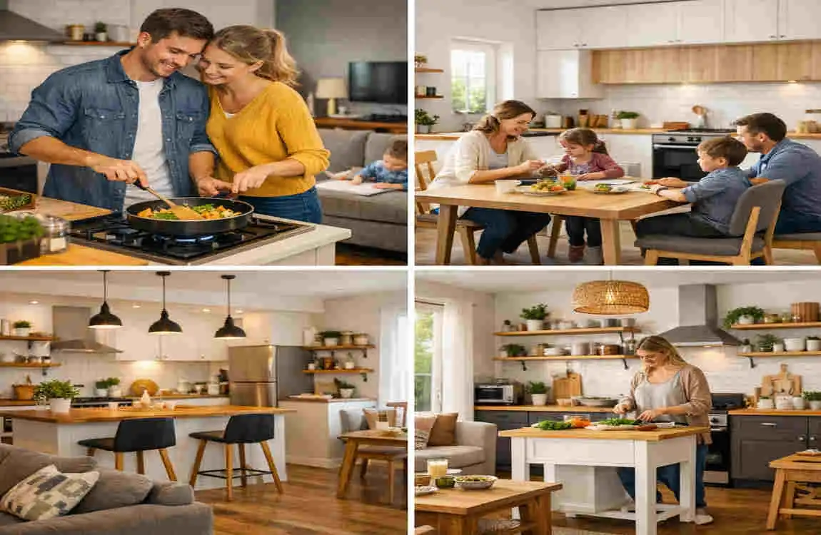 open plan kitchen ideas on a budget