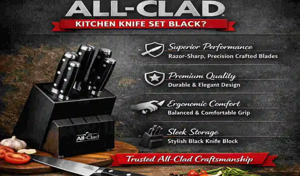 all-clad kitchen knife set black
