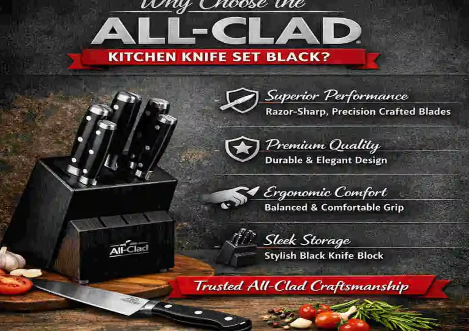 all-clad kitchen knife set black