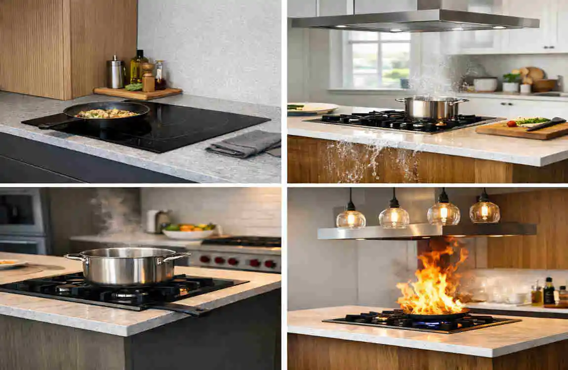 island kitchen hob