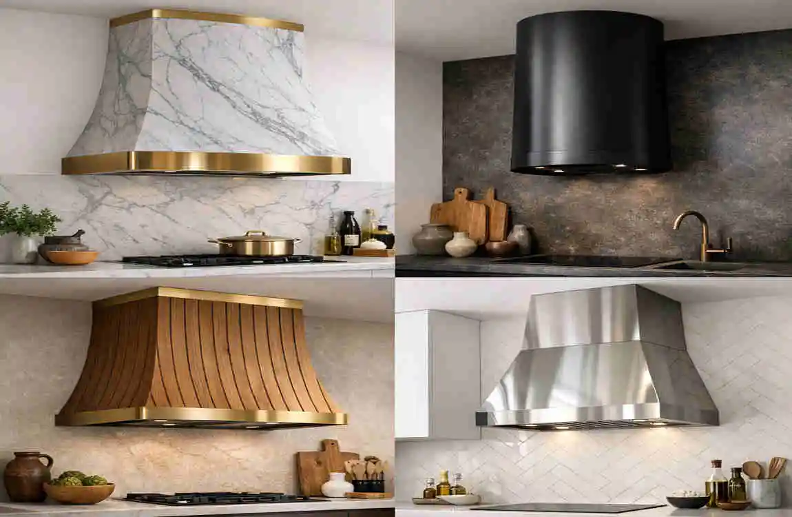 simple chimney design for small kitchen