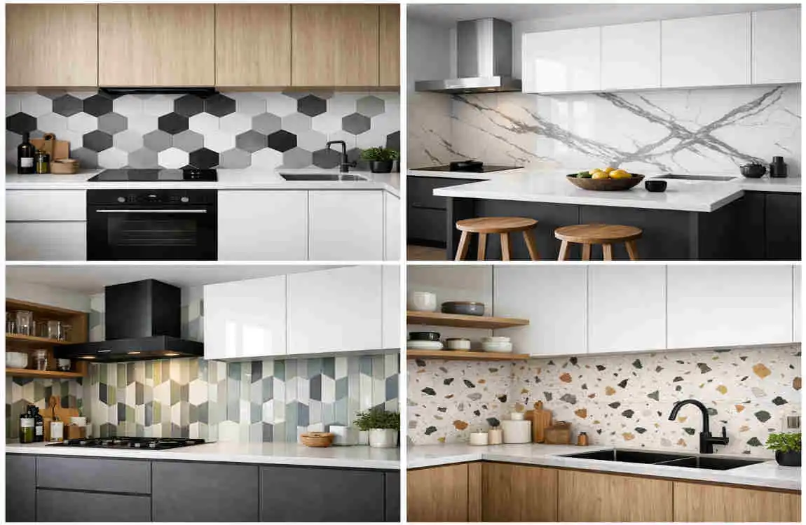 modular kitchen tiles design