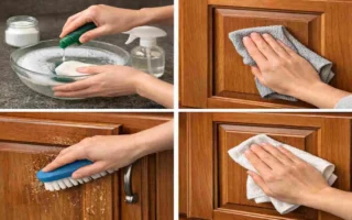 how to clean wooden kitchen cabinets