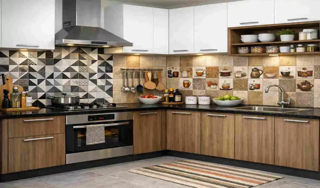 modular kitchen tiles design