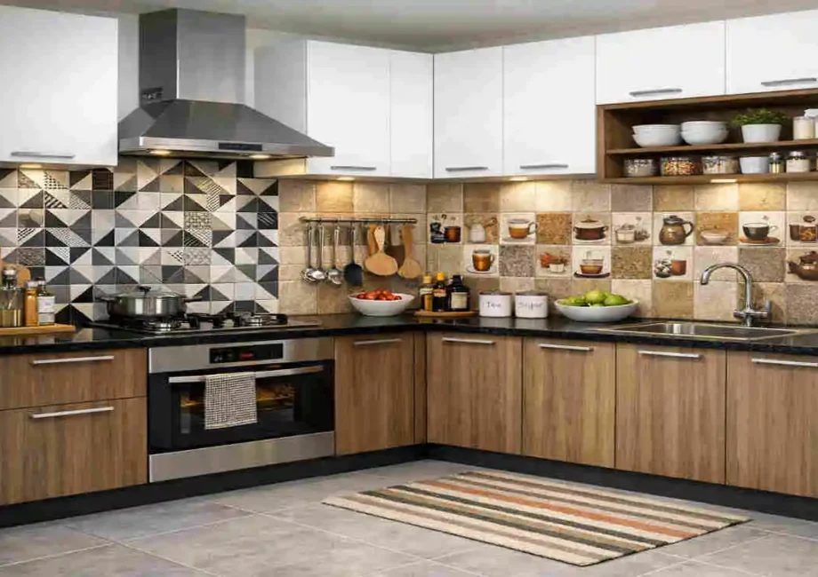 modular kitchen tiles design