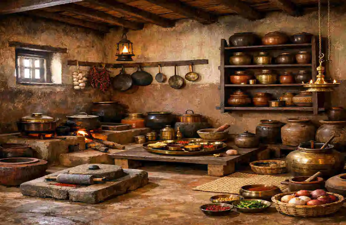 old fashioned traditional indian kitchen design