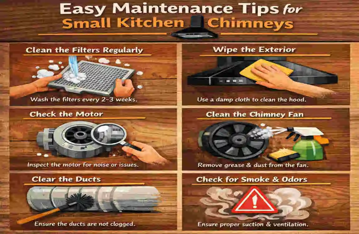 simple chimney design for small kitchen