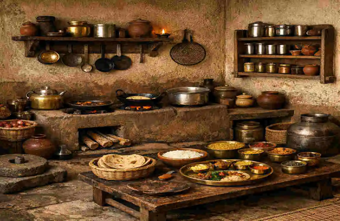 old fashioned traditional indian kitchen design