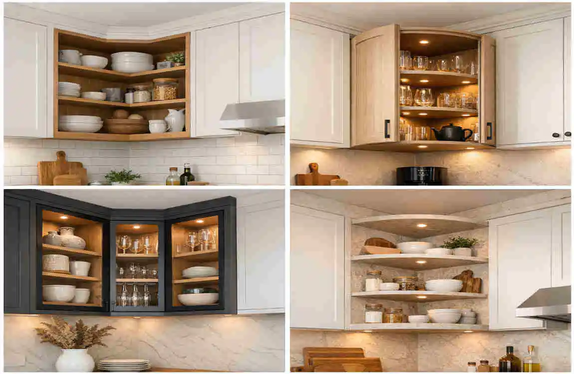 upper corner kitchen cabinet ideas
