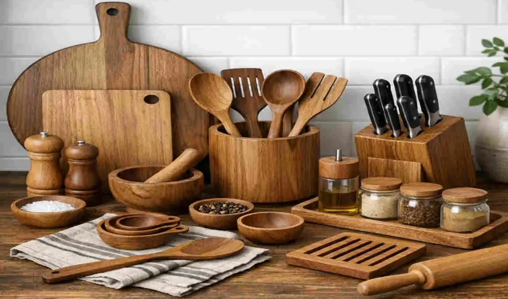 wooden kitchen accessories