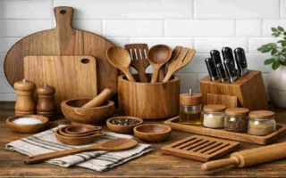 wooden kitchen accessories