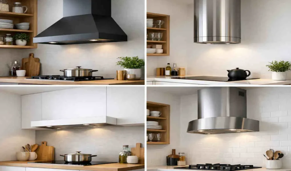 simple chimney design for small kitchen