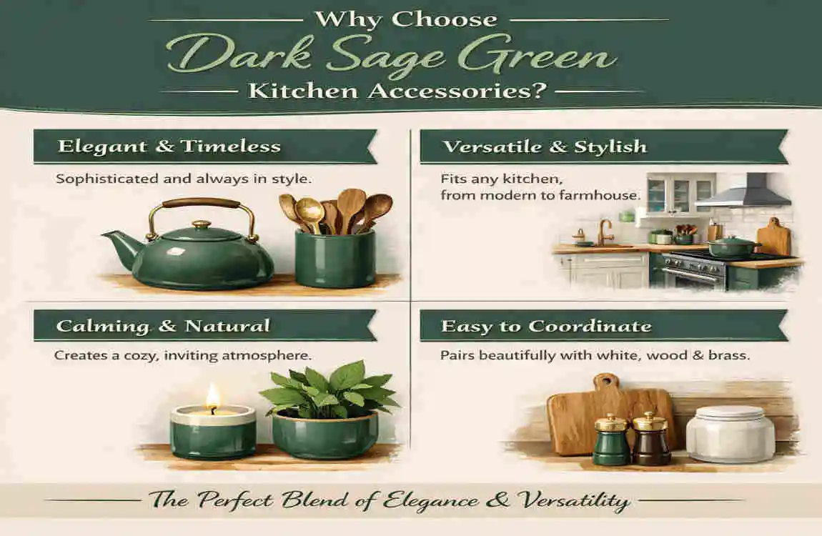 dark sage green kitchen accessories