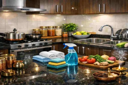 how to make deep clean indian kitchen