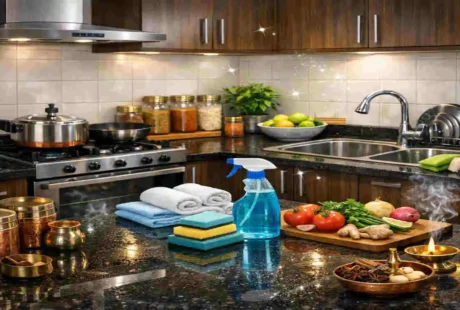 how to make deep clean indian kitchen