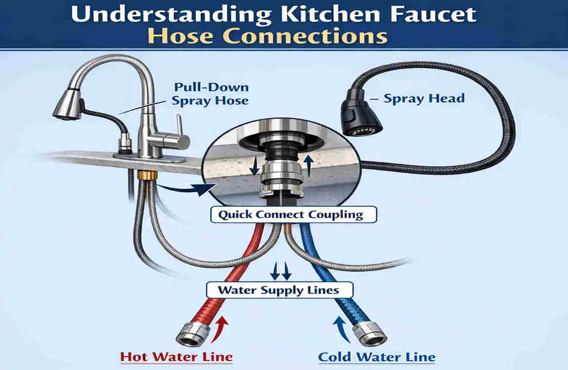 how to connect a water hose to a kitchen faucet