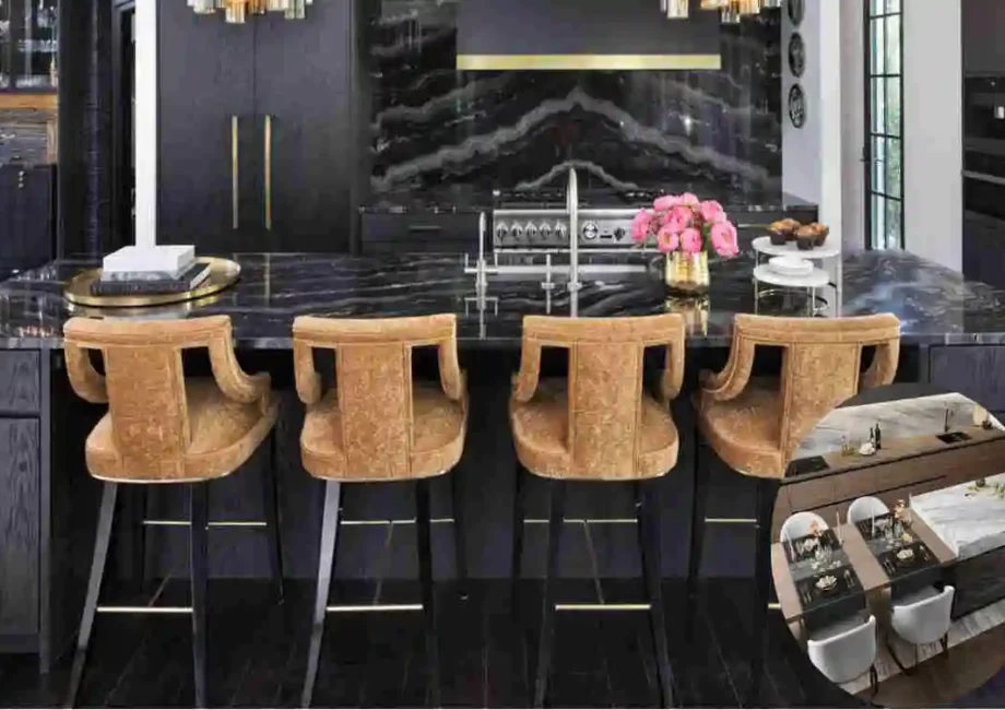marble kitchen countertops at chair style