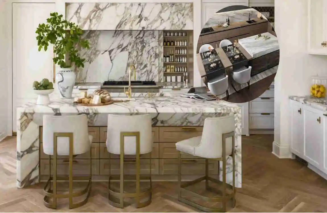 marble kitchen countertops at chair style