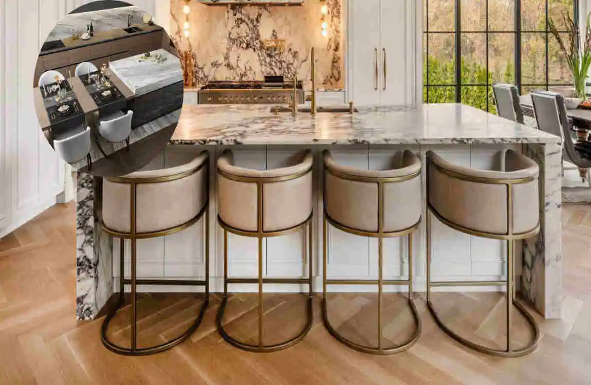 marble kitchen countertops at chair style