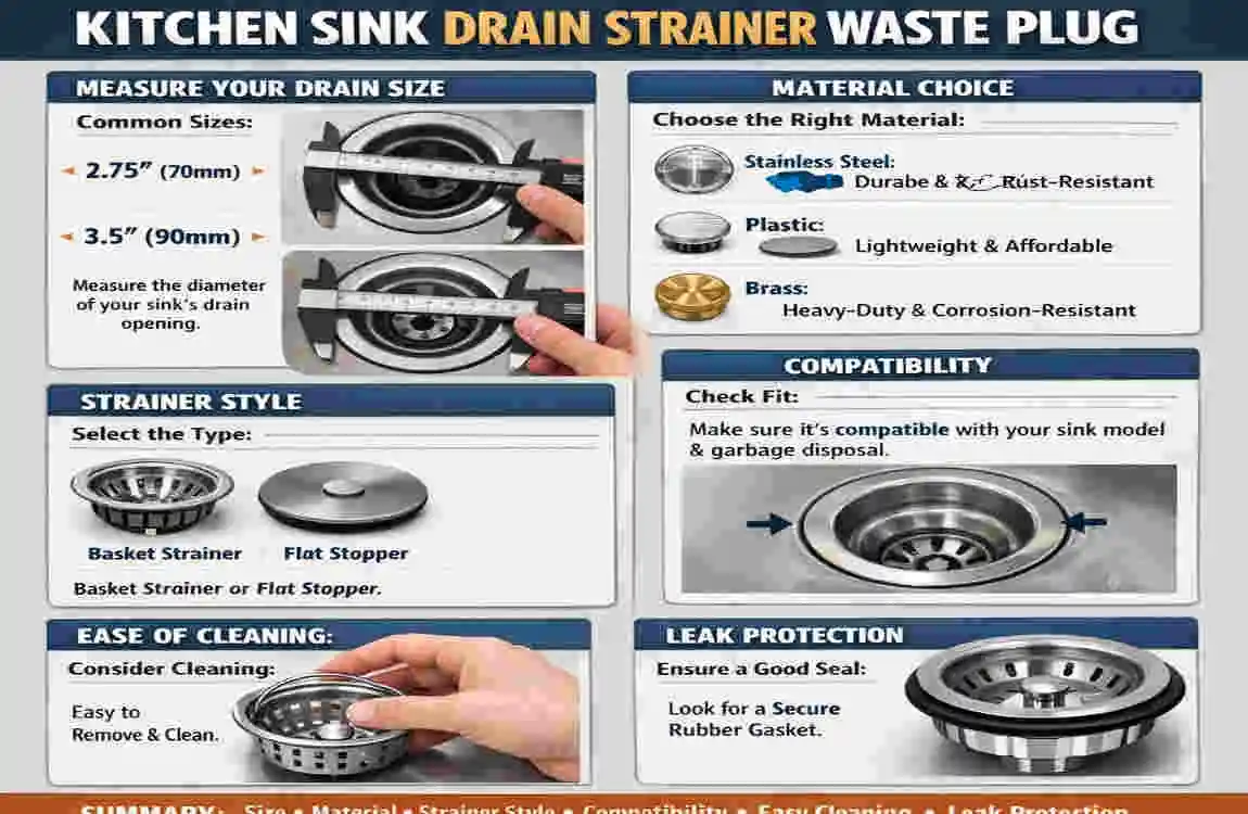 kitchen sink drain strainer waste plug for house