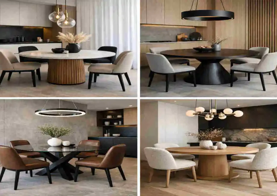 round kitchen dining table