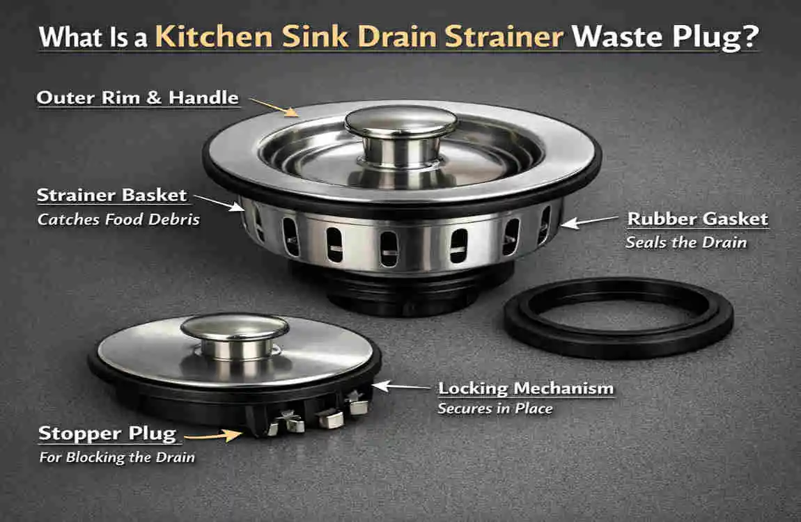 kitchen sink drain strainer waste plug for house