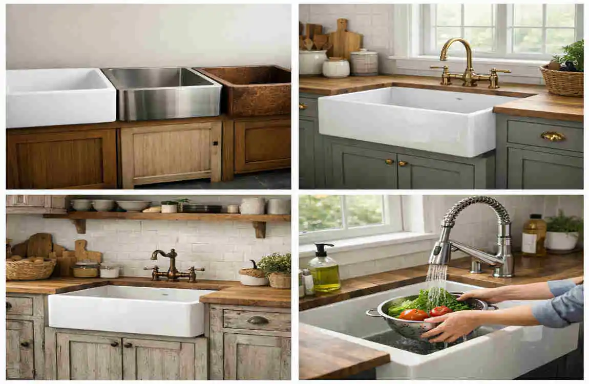 old style farmhouse kitchen sink