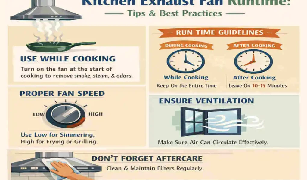 how long can you run a kitchen exhaust fan