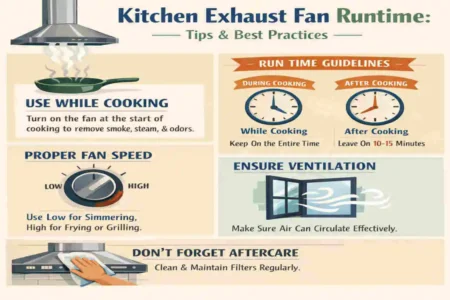 how long can you run a kitchen exhaust fan