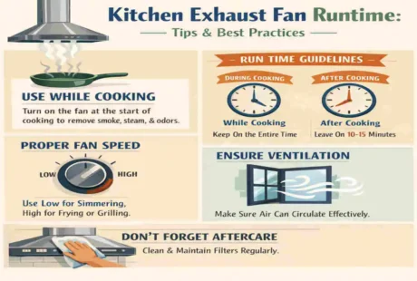 how long can you run a kitchen exhaust fan