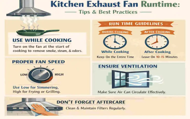 how long can you run a kitchen exhaust fan