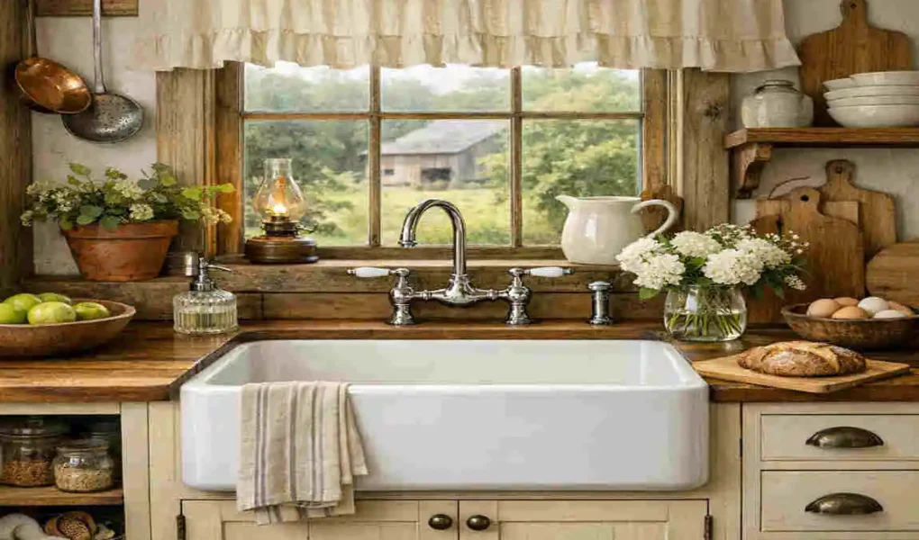old style farmhouse kitchen sink