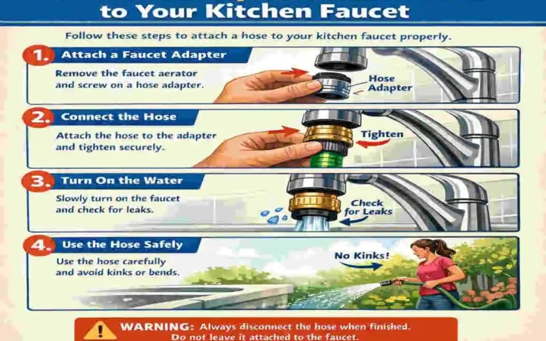how to connect a water hose to a kitchen faucet