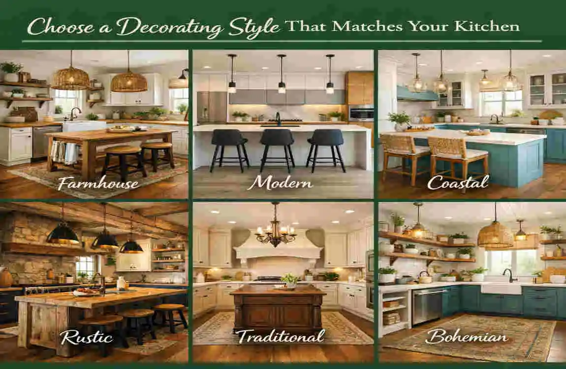 how to decorate an oversized kitchen island