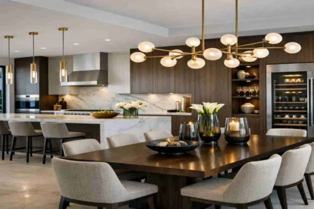 kitchen and dining room design for luxury spaces