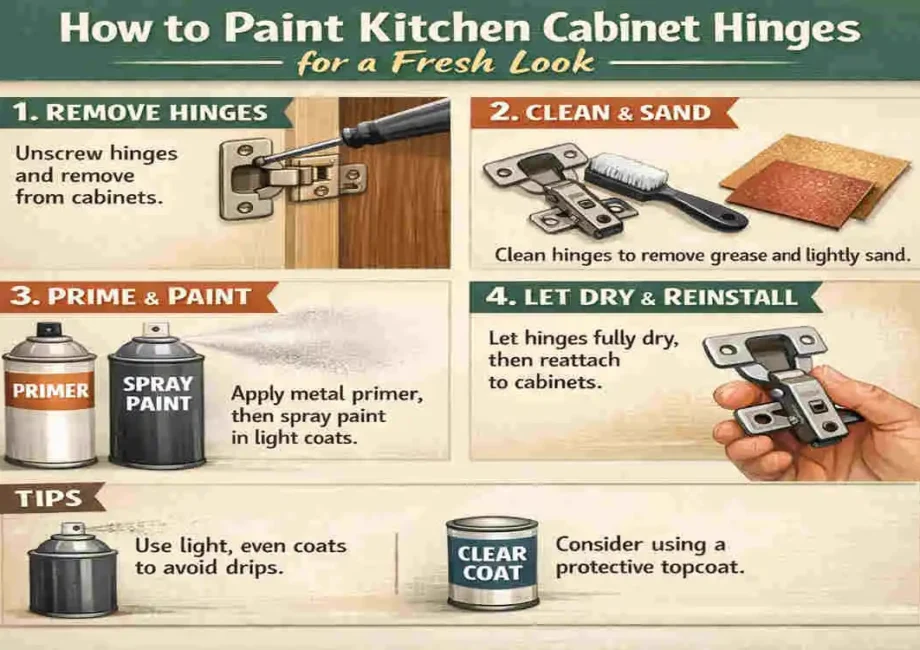 can you paint hinges on kitchen cabinets