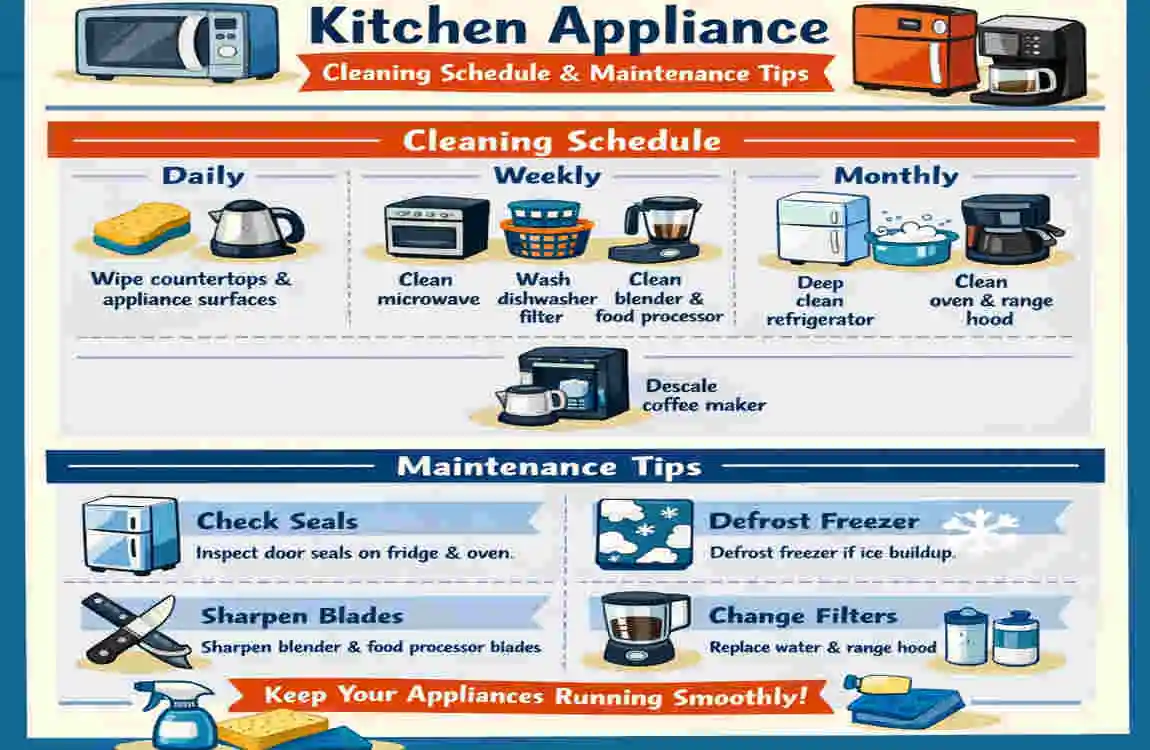 how to clean kitchen appliances