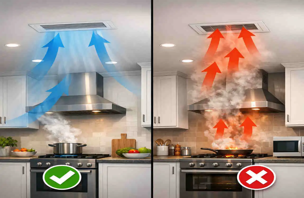 where to put ac vents in kitchen