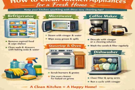 how to clean kitchen appliances