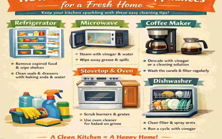 how to clean kitchen appliances